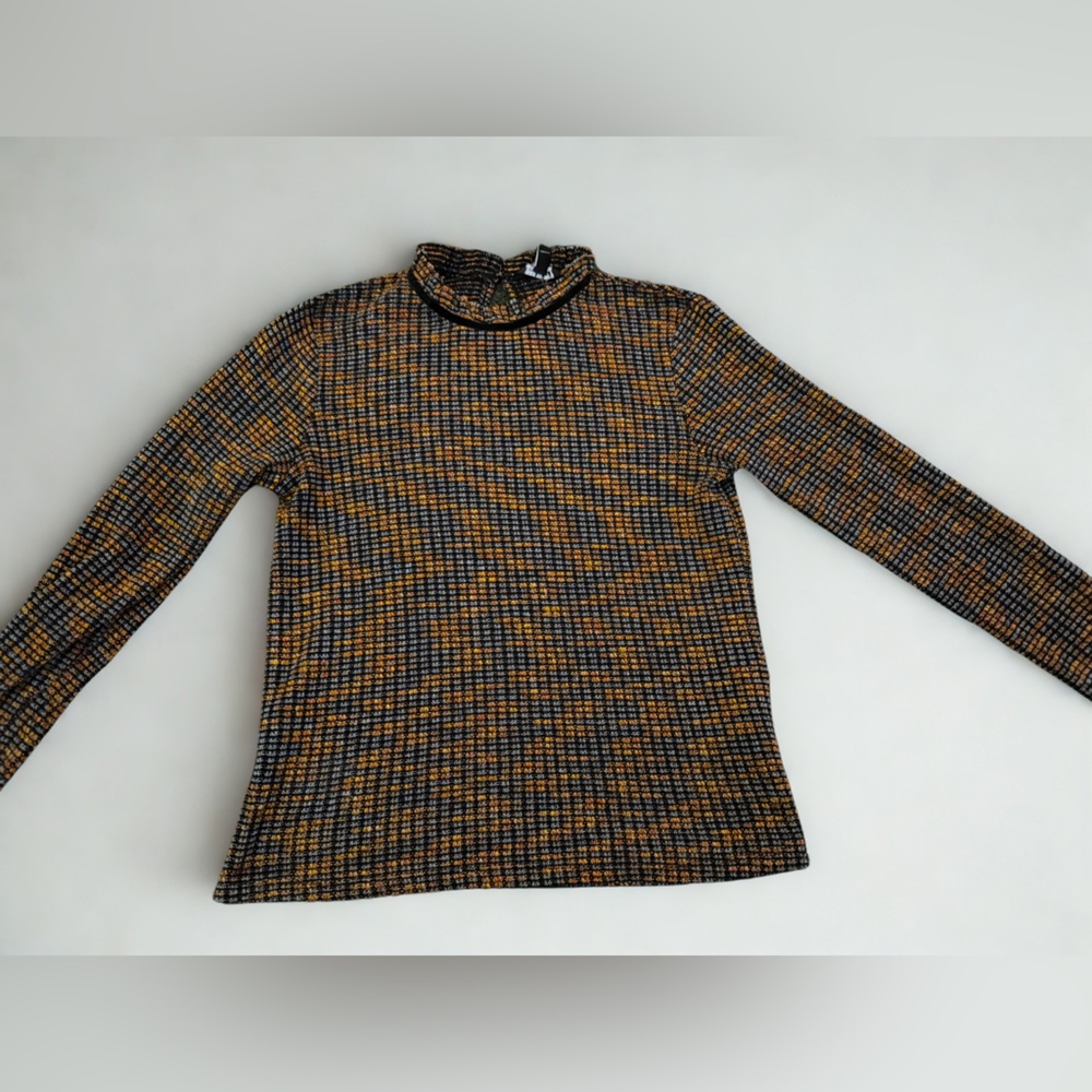 Long Tall Sally Multicolor Turtleneck Blouse Size L